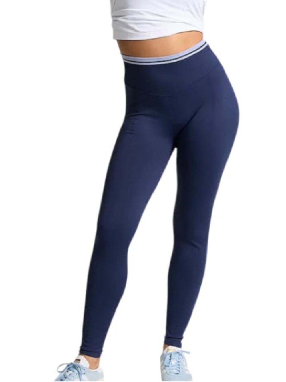 PINK Midnight Navy Blue Logo Seamless Athletic Leggings